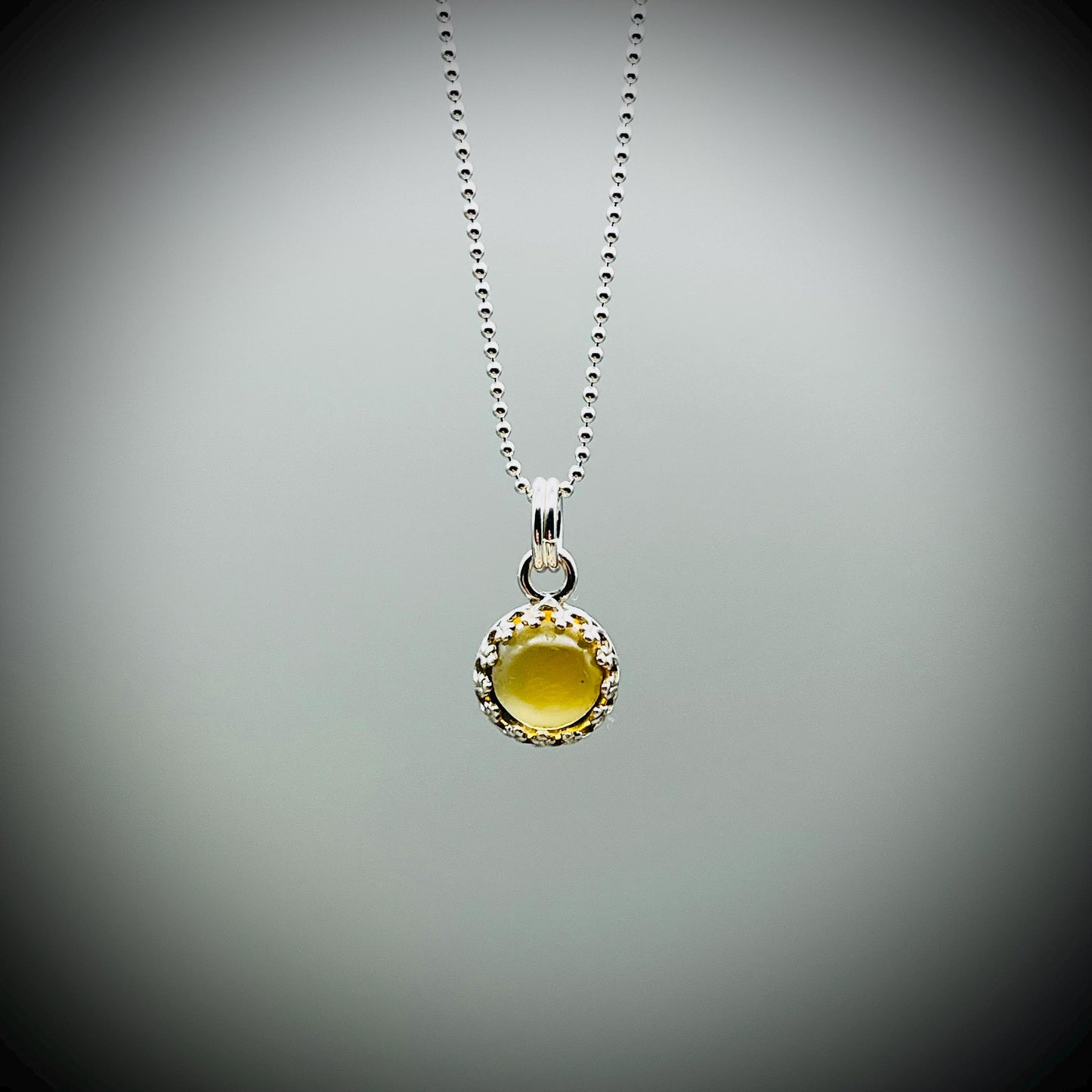 Citrine Crystal Necklace, Citrine Crystal and Sterling Silver Necklace, Citrine Pendant, Adjustable Citrine Necklace