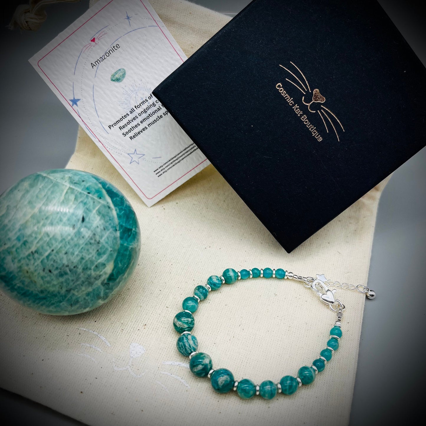 Amazonite Crystal and Sterling Silver Bracelet, Amazonite Bracelet, Amazonite Crystal, Amazonite Bracelet, Amazonite and Silver Bracelet