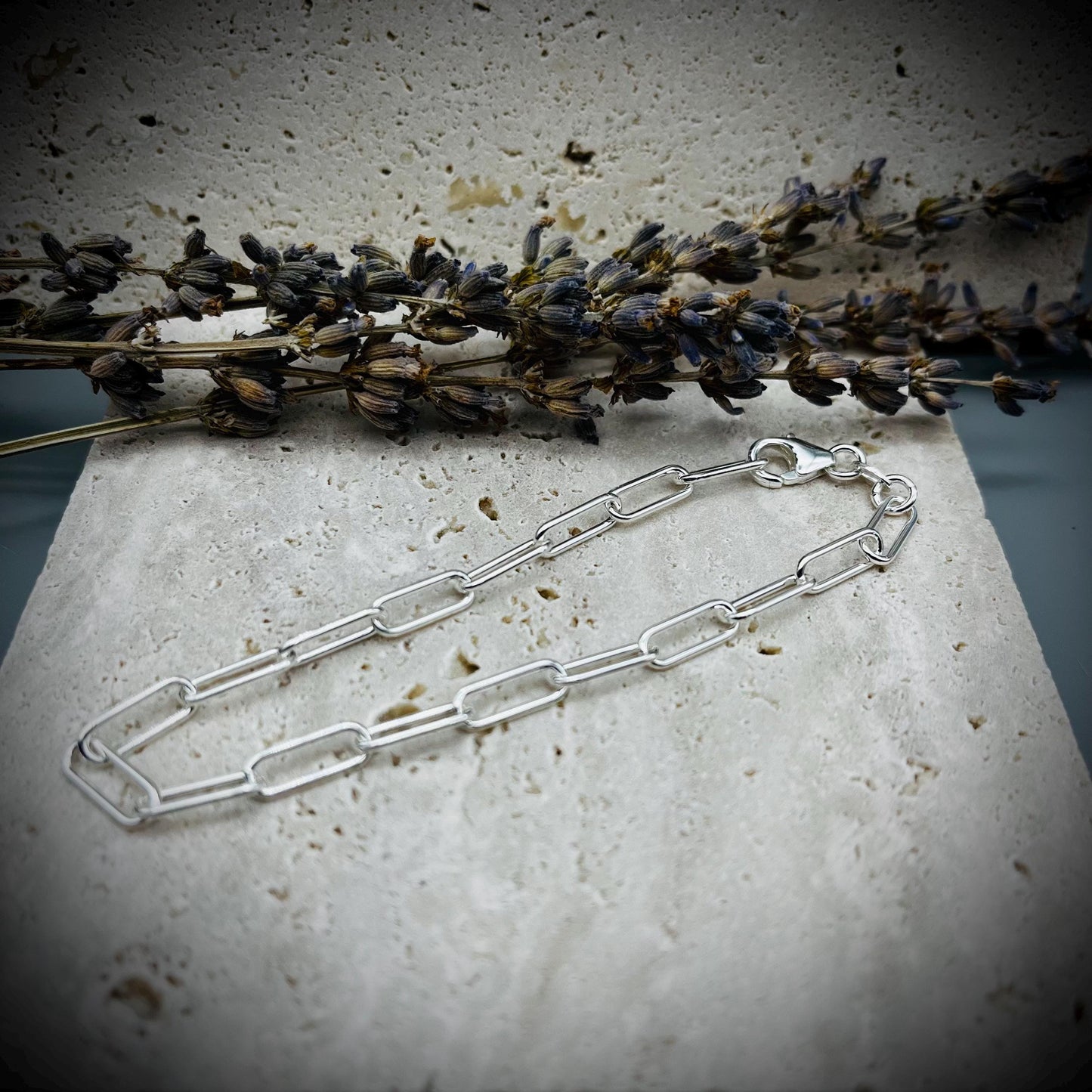 Sterling Silver Paperclip Bracelet, Paperclip Bracelet, Sterling Silver Bracelet, Large Link Bracelet, Paper Chain Bracelet