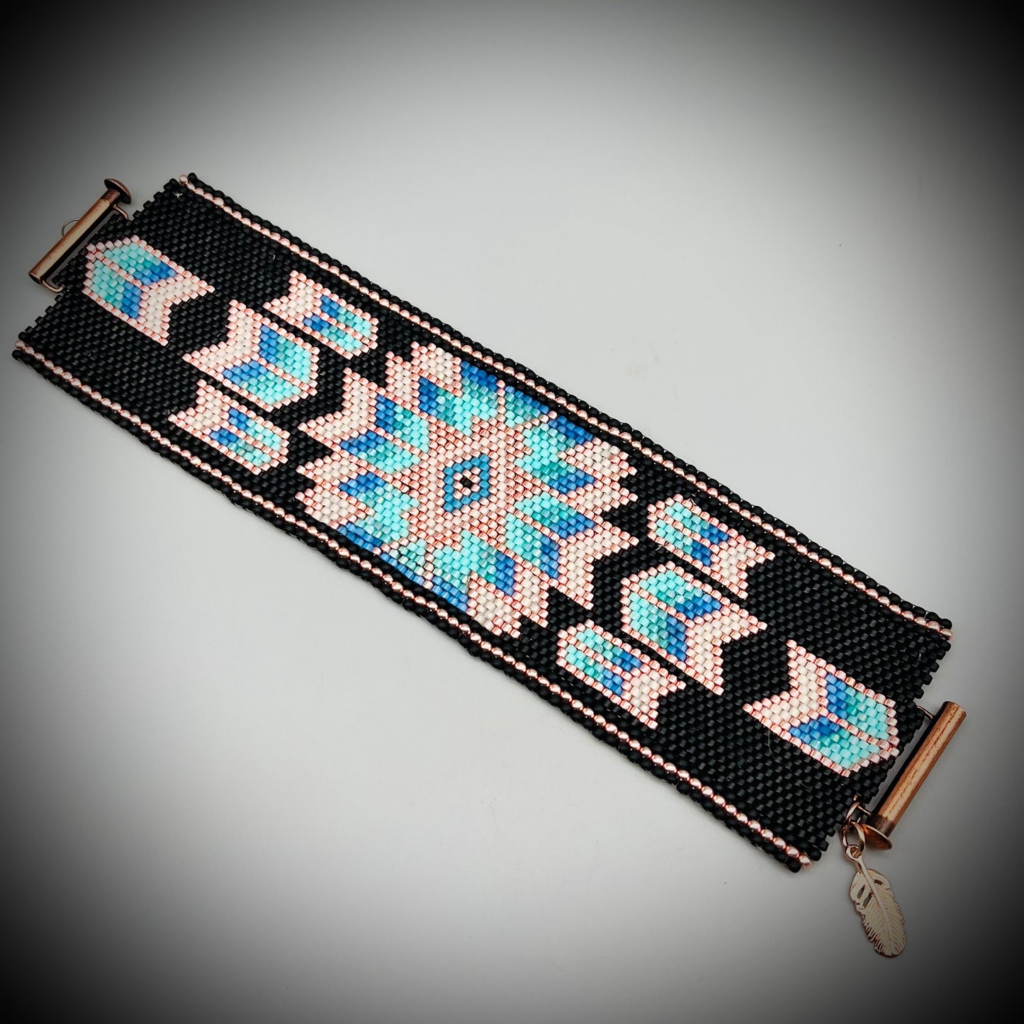 Wide Beaded Cuff, Native American Style Beaded Cuff, Wide Beaded Bracelet, Boho Bracelet, Cuff Bracelet, Navajo South Western