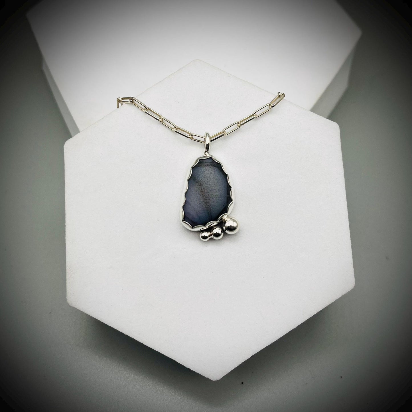 Purple Sea Glass Pendant, Sea Glass Necklace, Sea Glass and Sterling Silver Necklace, Purple Sea Glass Necklace