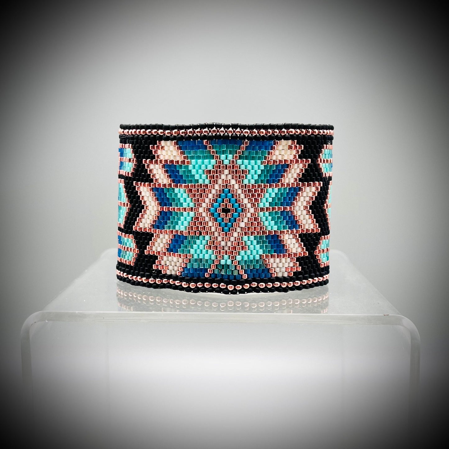 Wide Beaded Cuff, Native American Style Beaded Cuff, Wide Beaded Bracelet, Boho Bracelet, Cuff Bracelet, Navajo South Western