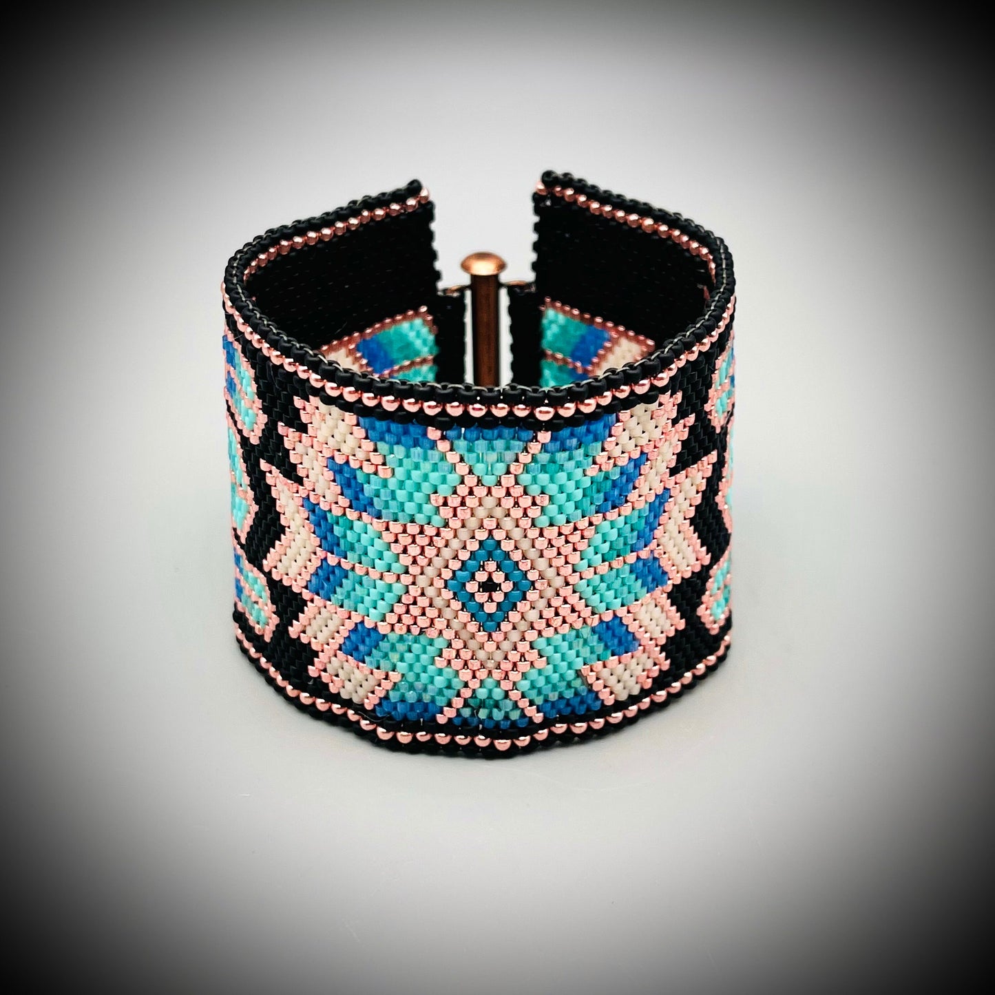 Wide Beaded Cuff, Native American Style Beaded Cuff, Wide Beaded Bracelet, Boho Bracelet, Cuff Bracelet, Navajo South Western