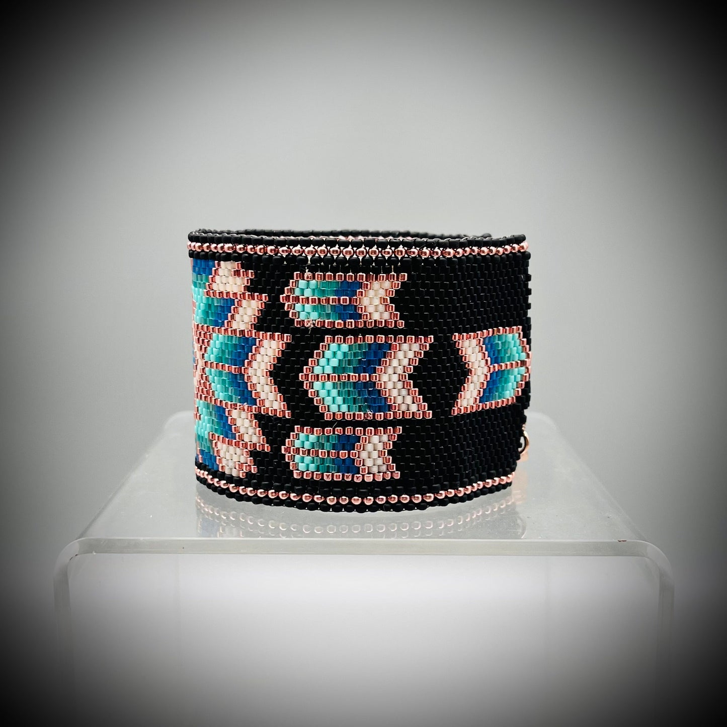 Wide Beaded Cuff, Native American Style Beaded Cuff, Wide Beaded Bracelet, Boho Bracelet, Cuff Bracelet, Navajo South Western
