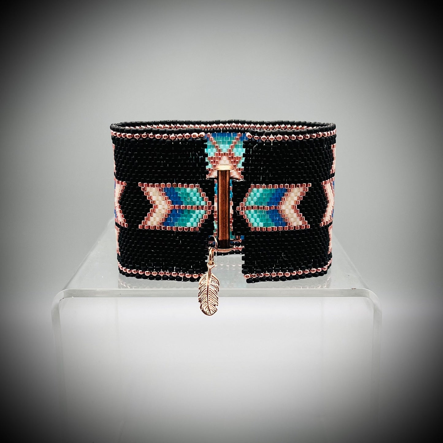 Wide Beaded Cuff, Native American Style Beaded Cuff, Wide Beaded Bracelet, Boho Bracelet, Cuff Bracelet, Navajo South Western
