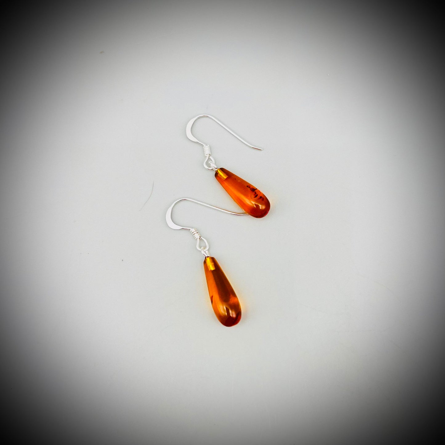 Amber and Sterling Silver Earrings, Amber Drop Earrings, Amber and Silver Dangle Earrings