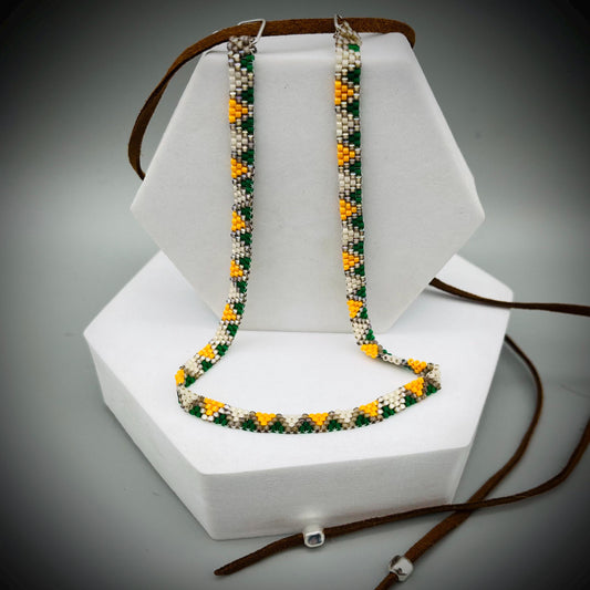 Navajo Southwestern Native American Style Beaded Choker, Beaded Choker, Boho Choker, Tribal Choker, Aztec Choker