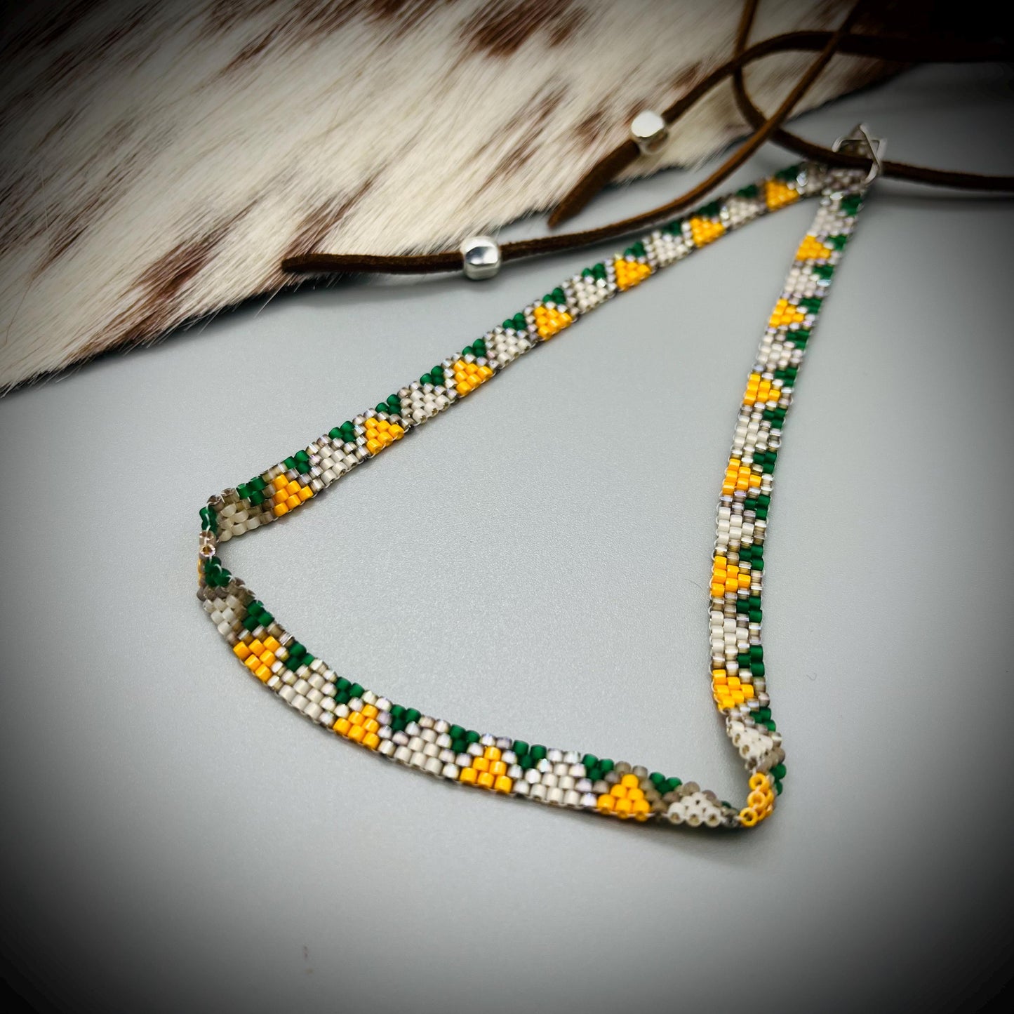 Navajo Southwestern Native American Style Beaded Choker, Beaded Choker, Boho Choker, Tribal Choker, Aztec Choker