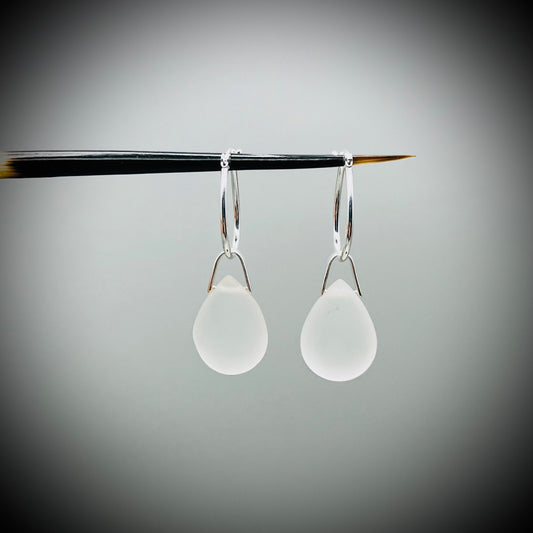 Clear Quartz Crystal Earrings, Clear Quartz Earrings, Clear Quartz Crystal Earrings, Clear Quartz Ear Hoops, Crown Chakra Crystal