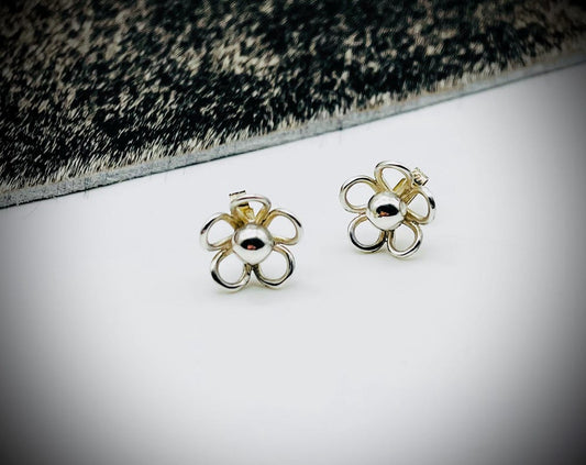 Sterling Silver Flower Earrings